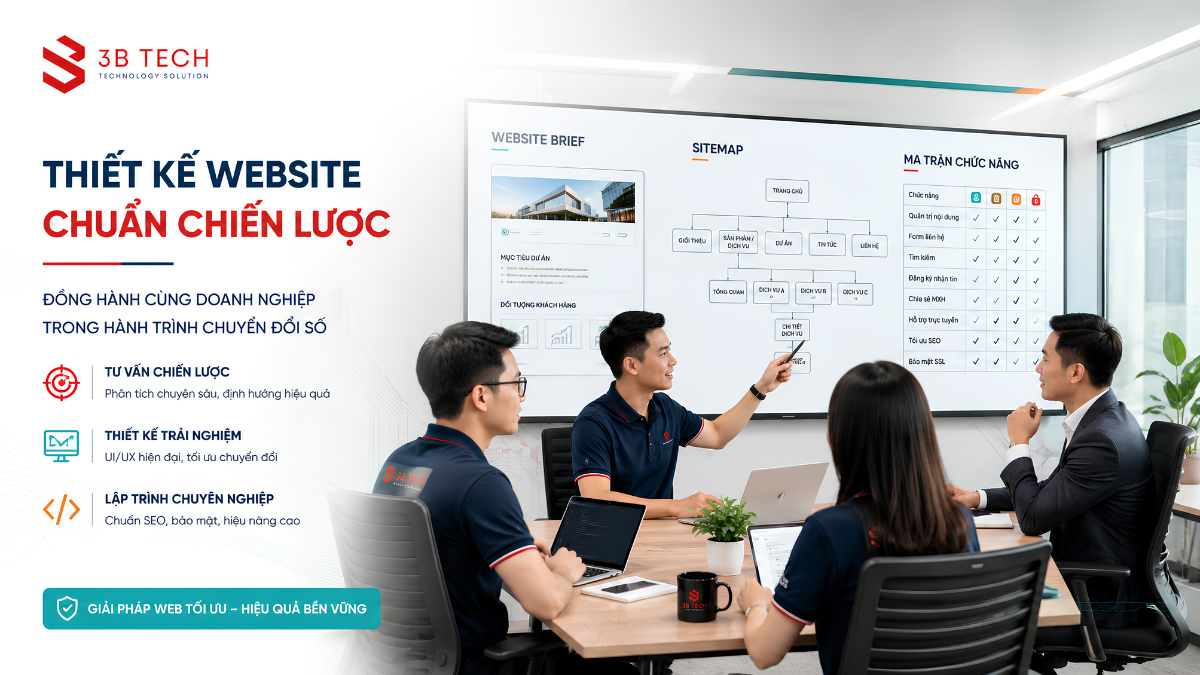 Đội ngũ doanh nghiệp chuẩn bị tài liệu yêu cầu thiết kế website