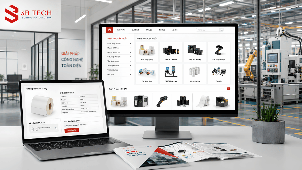 Thiết kế website doanh nghiệp và nhà máy với catalog sản phẩm và yêu cầu báo giá
