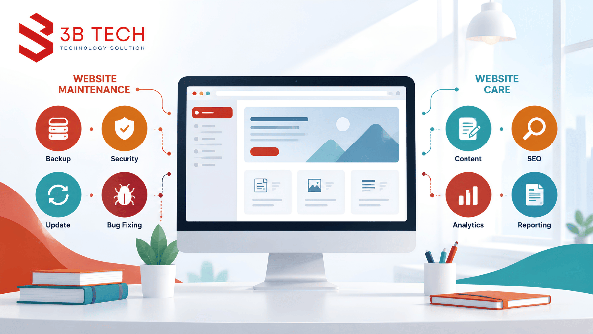 So sánh bảo trì website và chăm sóc website