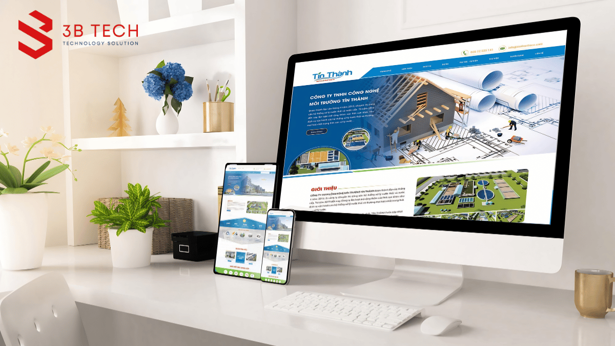 Mẫu dự án website giới thiệu doanh nghiệp với giao diện trang chủ, dịch vụ và hồ sơ năng lực