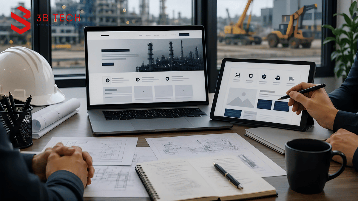 Mẫu thiết kế website doanh nghiệp với giao diện giới thiệu năng lực và danh mục sản phẩm