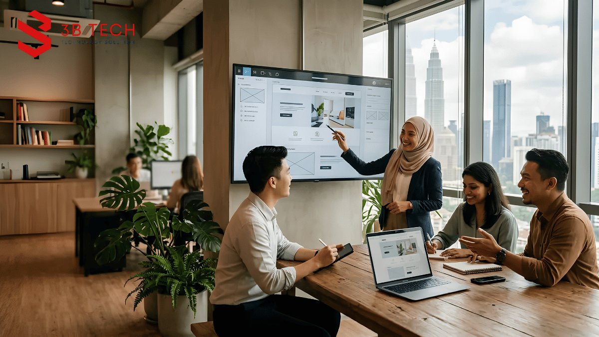 Buổi trao đổi yêu cầu dự án thiết kế website giữa đại diện doanh nghiệp và đội ngũ tư vấn